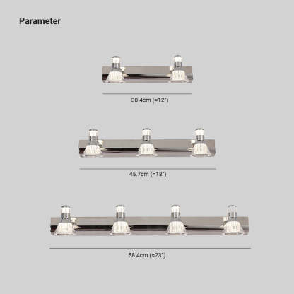 Kristy Conic Modern Multi Metal Mirror Front Vanity Wall Lamp