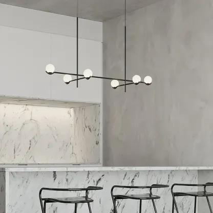 Alessio Minimalism Metal Glass Pendant Light Dining Room Bedroom