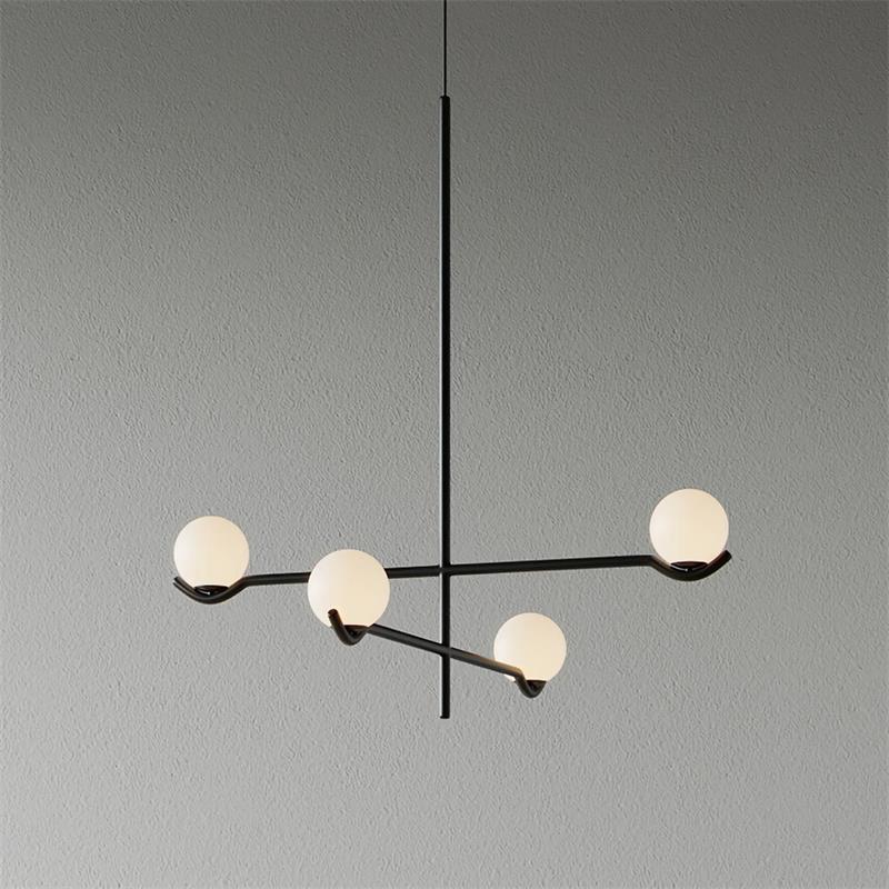 Alessio Minimalism Metal Glass Pendant Light Dining Room Bedroom