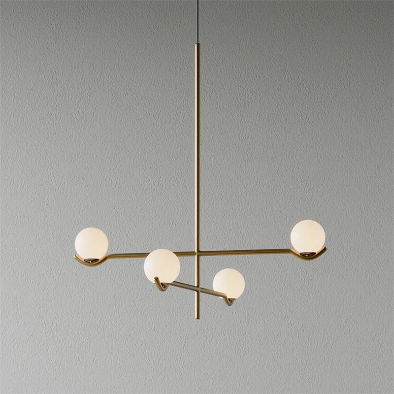 Alessio Minimalism Metal Glass Pendant Light Dining Room Bedroom