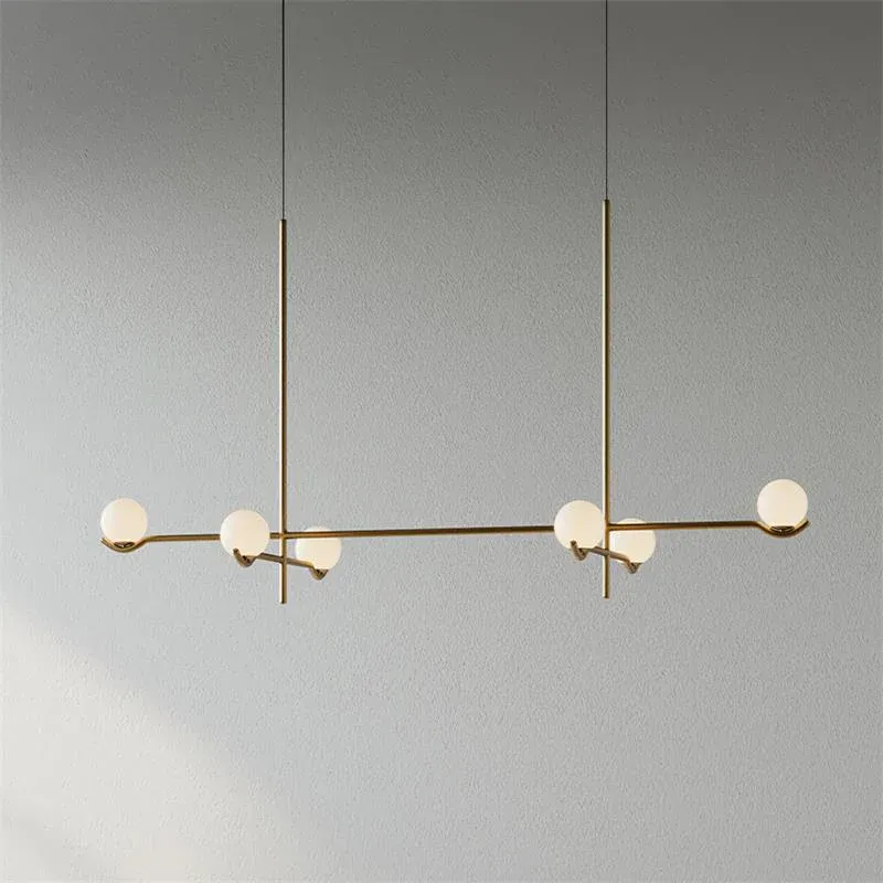 Alessio Minimalism Metal Glass Pendant Light Dining Room Bedroom