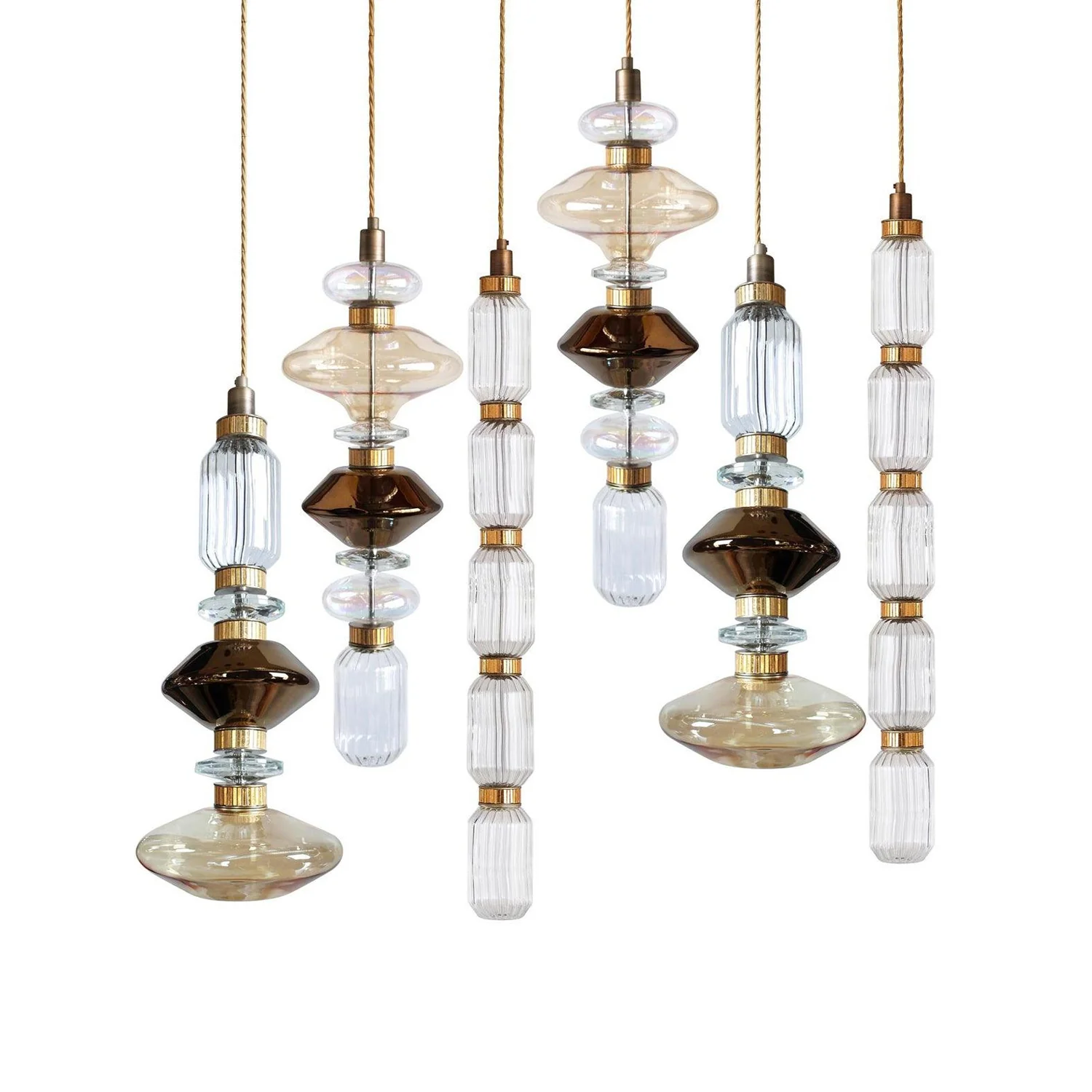 Alessio Vintage Metal Glass Pendant Light Bedroom Living Room