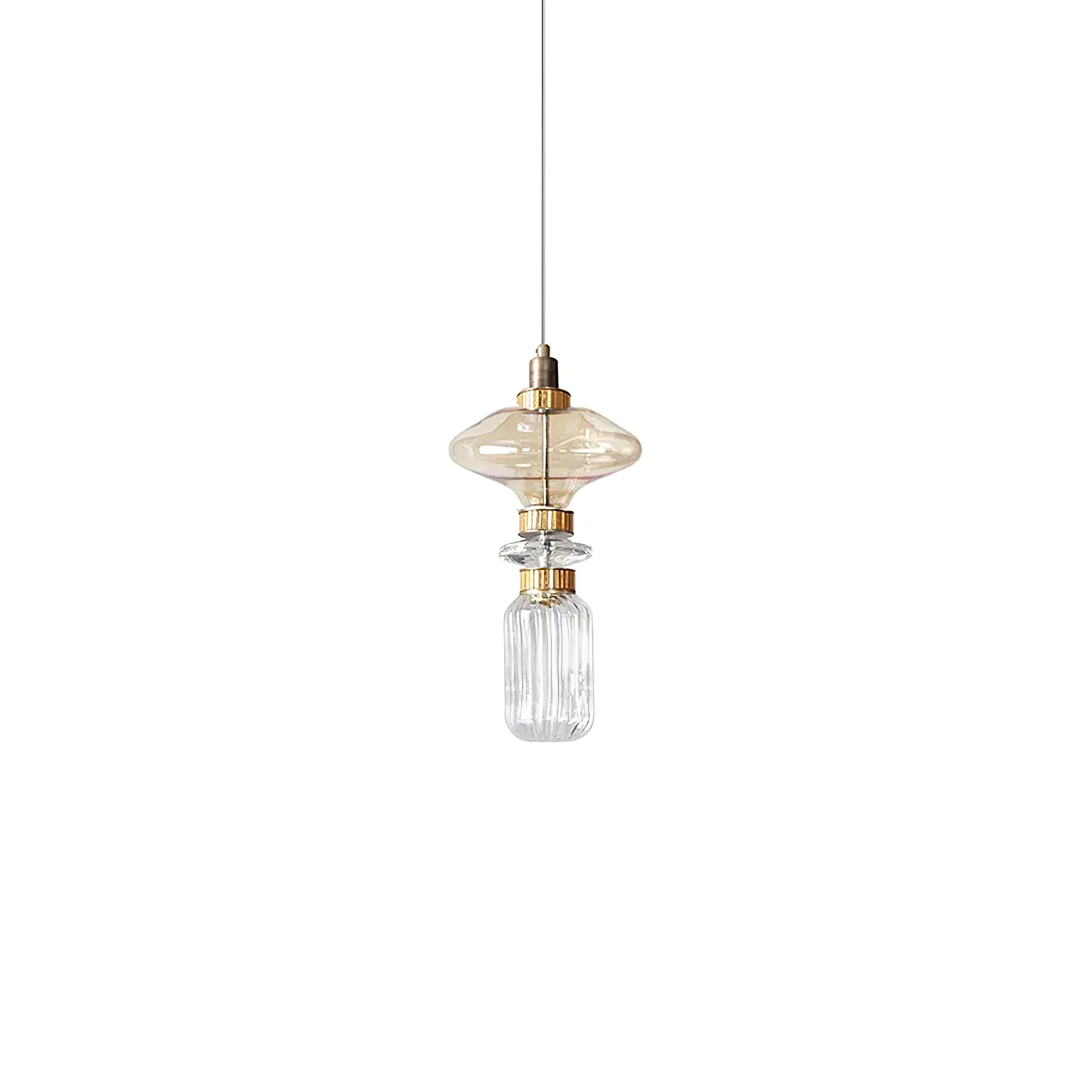 Alessio Vintage Metal Glass Pendant Light Bedroom Living Room