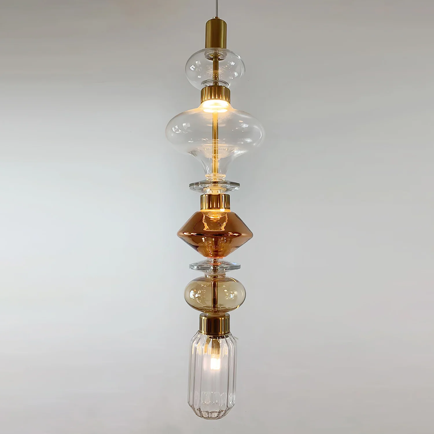 Alessio Vintage Metal Glass Pendant Light Bedroom Living Room