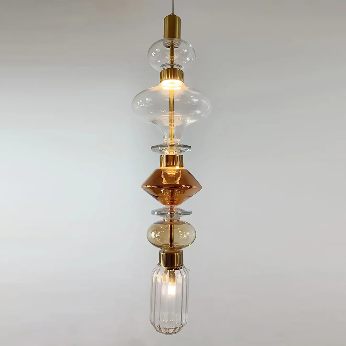 Alessio Vintage Metal Glass Pendant Light Bedroom Living Room