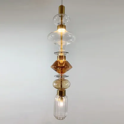 Alessio Vintage Metal Glass Pendant Light Bedroom Living Room