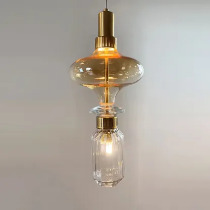 Alessio Vintage Metal Glass Pendant Light Bedroom Living Room