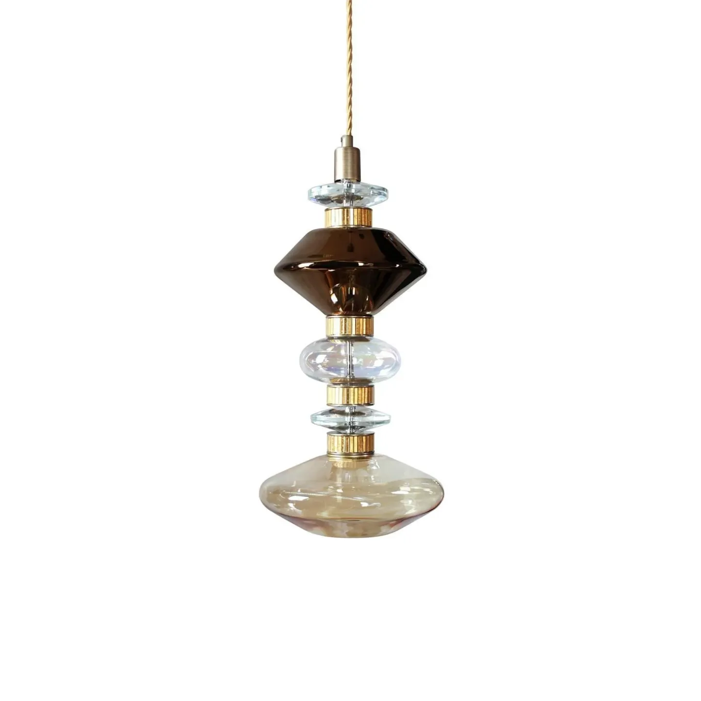 Alessio Vintage Metal Glass Pendant Light Bedroom Living Room