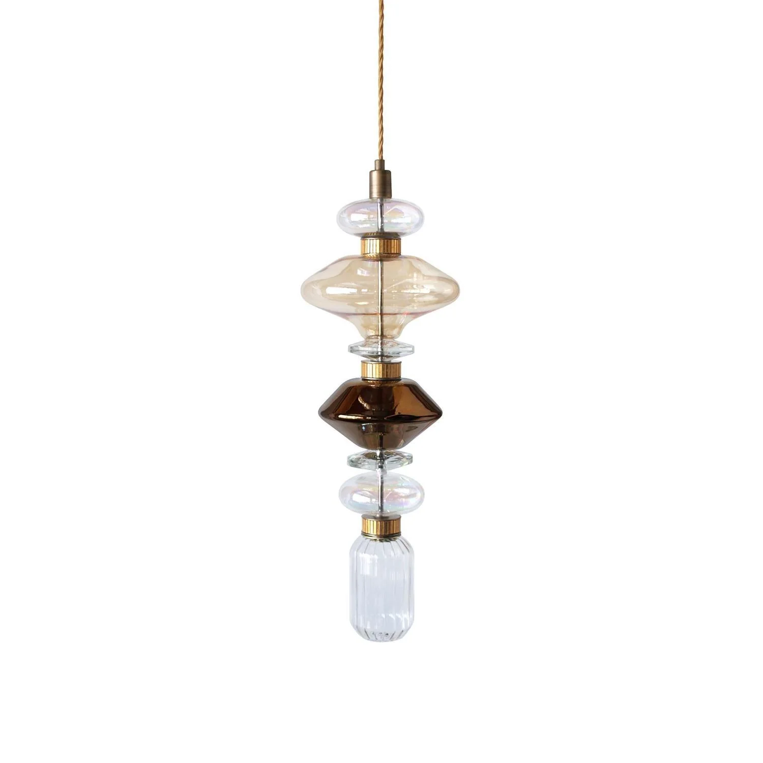 Alessio Vintage Metal Glass Pendant Light Bedroom Living Room
