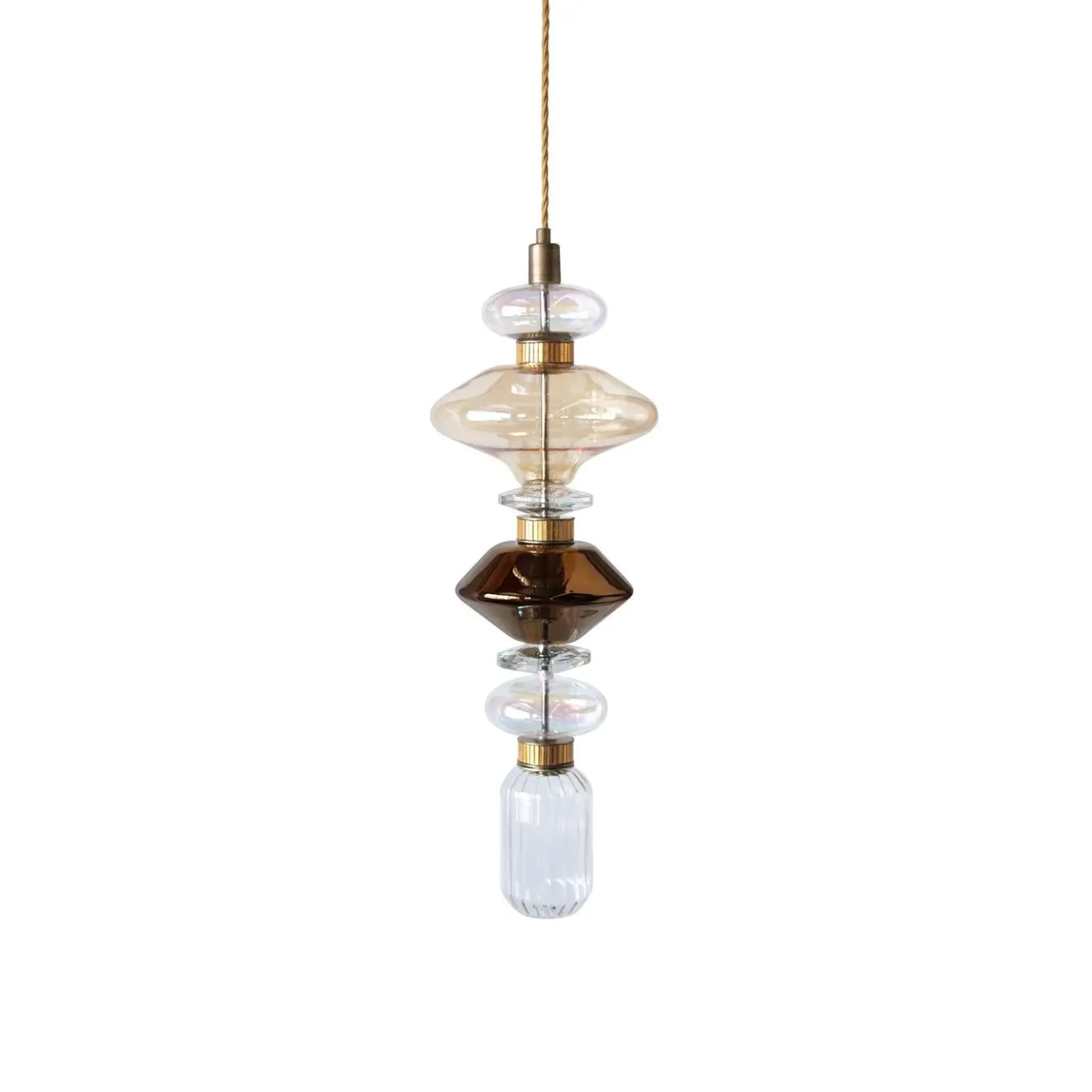 Alessio Vintage Metal Glass Pendant Light Bedroom Living Room