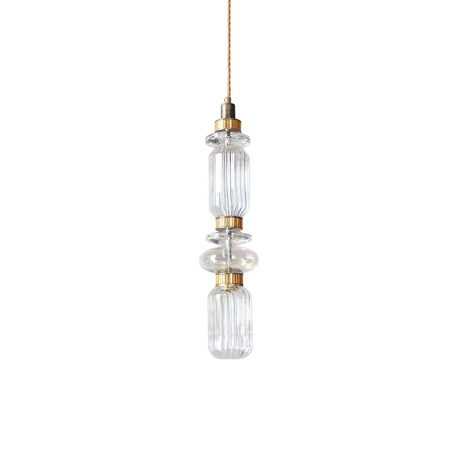 Alessio Vintage Metal Glass Pendant Light Bedroom Living Room