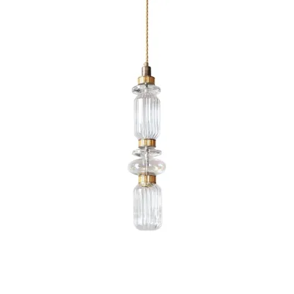 Alessio Vintage Metal Glass Pendant Light Bedroom Living Room