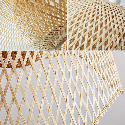 Muto Woven Wicker Pendant Light Bamboo Bedroom Dining Room