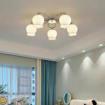 Lily Industrial LED Flush Mount Ceiling Light Bedroom Living Room
