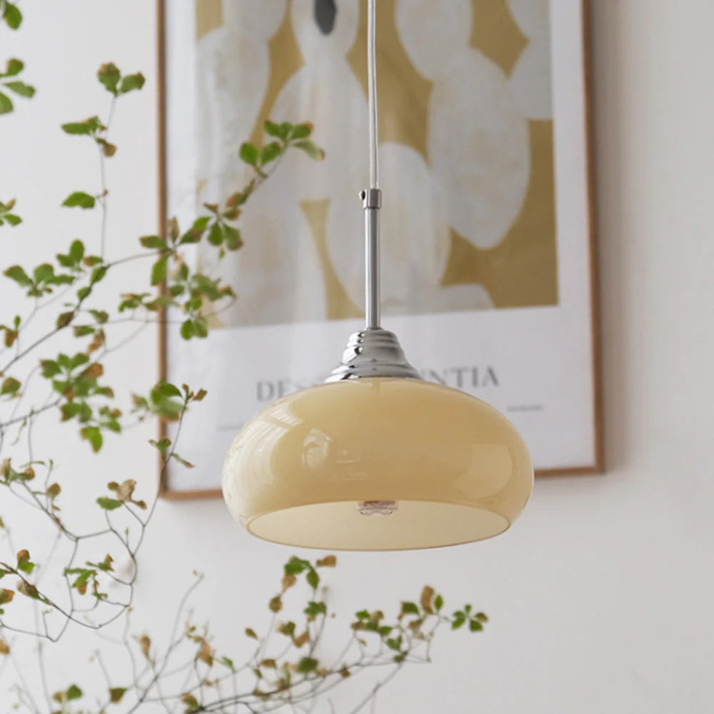 Hailie Simple Glass Metal Pendant Light Bedroom Study