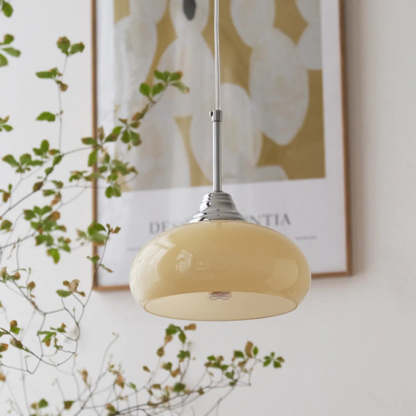 Hailie Simple Glass Metal Pendant Light Bedroom Study