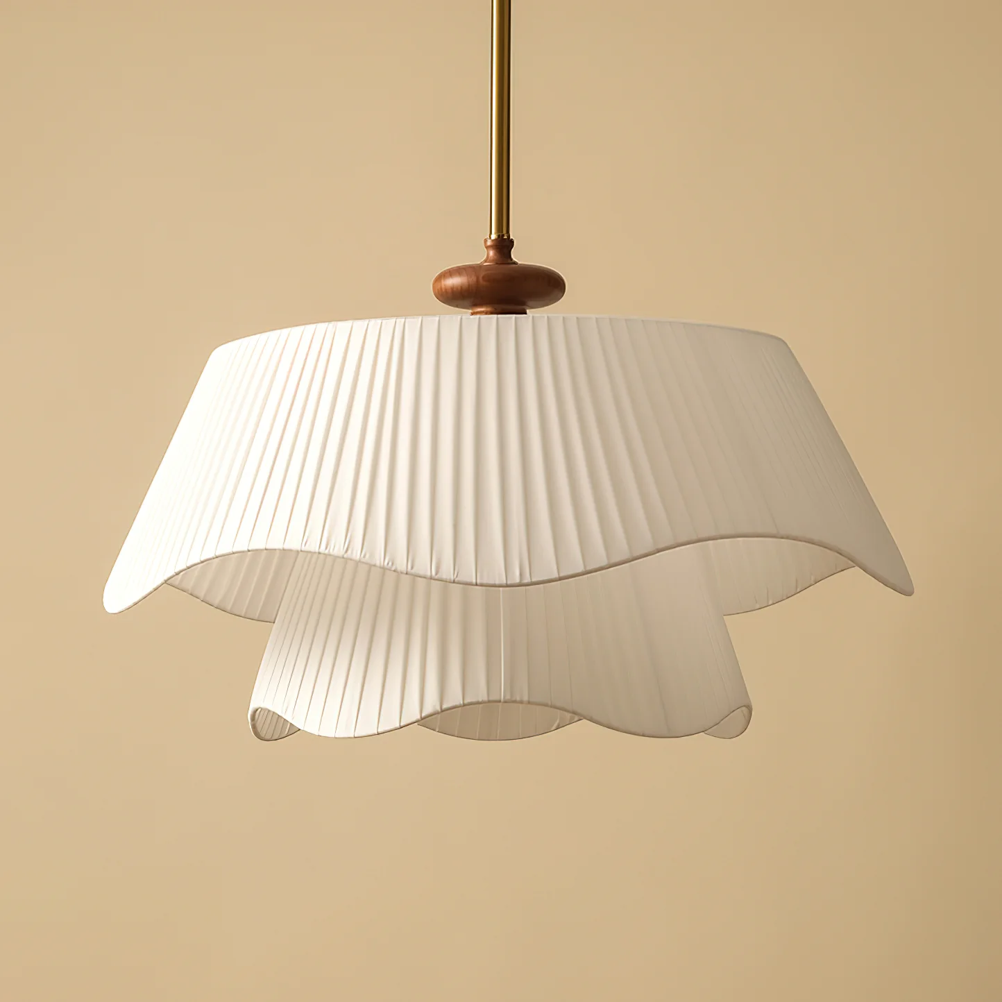 Ozawa Rustic Cottage Metal Glass Wood Pendant Light Living Room Bedroom