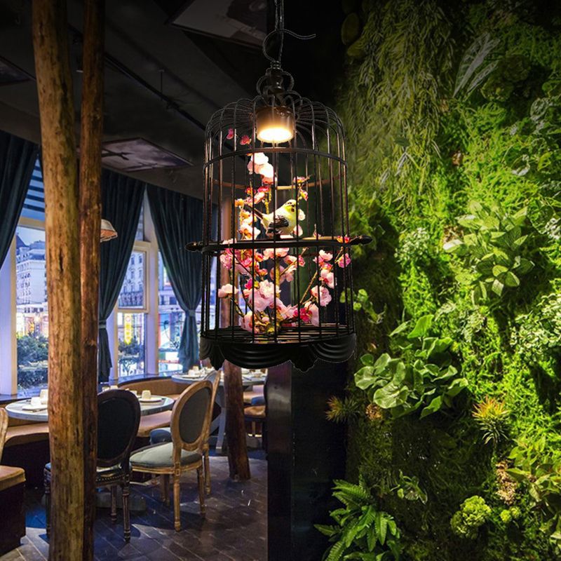 Art Deco Birdcage Pendant Light in restaurant setting