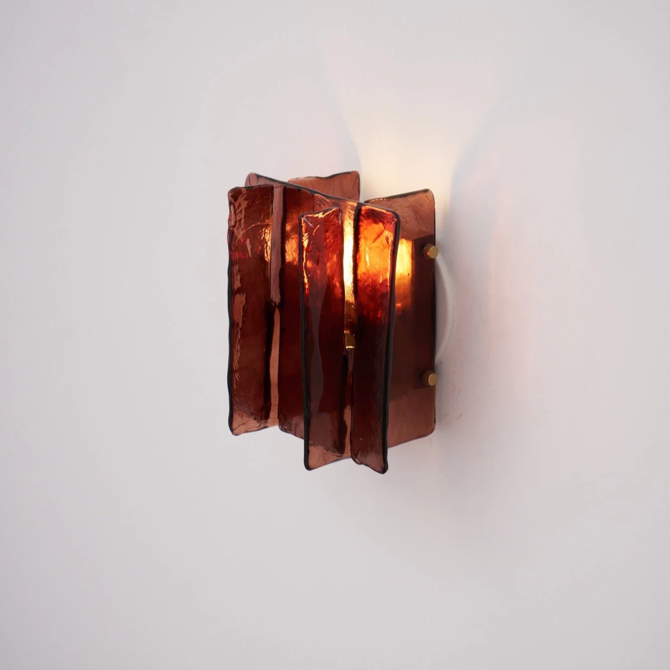 Byers Modern Square Metal Glass Wall Light Living Room Hallway