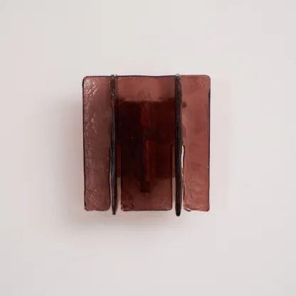 Byers Modern Square Metal Glass Wall Light Living Room Hallway