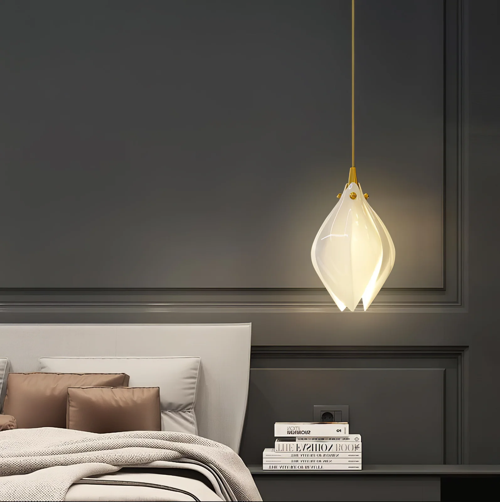 Carins Modern Flower Ceramic Pendant Light Living Room Hallway