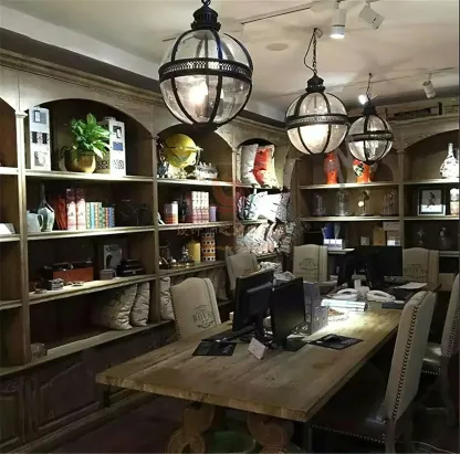Alessio Vintage Glass Metal Black Pendant Light Dining Room Bedroom