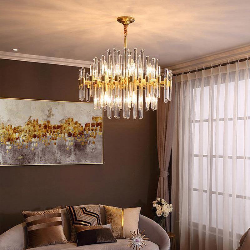 Marilyn Vintage Luxury Antique Brass Chandelier Living Room