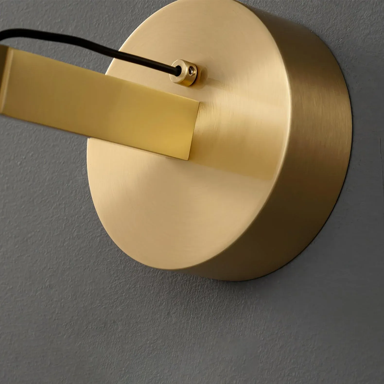 Edge Minimalism Unusual Metal Brass Wall Lamp Bedroom Bathroom