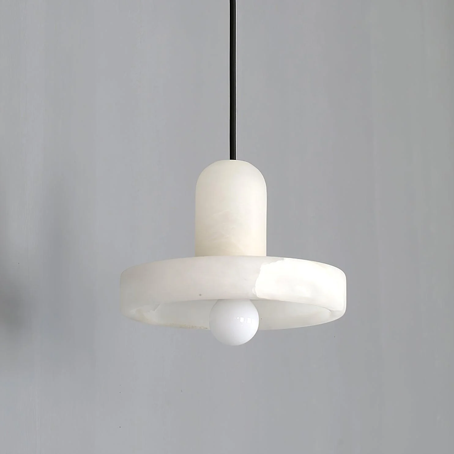 Hailie Sculptural Urban Alabaster Pendant Light Dining Room Bedroom