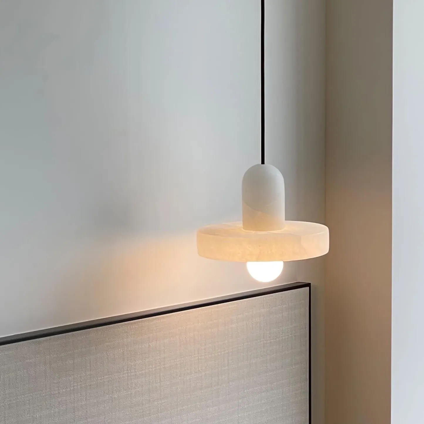 Hailie Sculptural Urban Alabaster Pendant Light Dining Room Bedroom