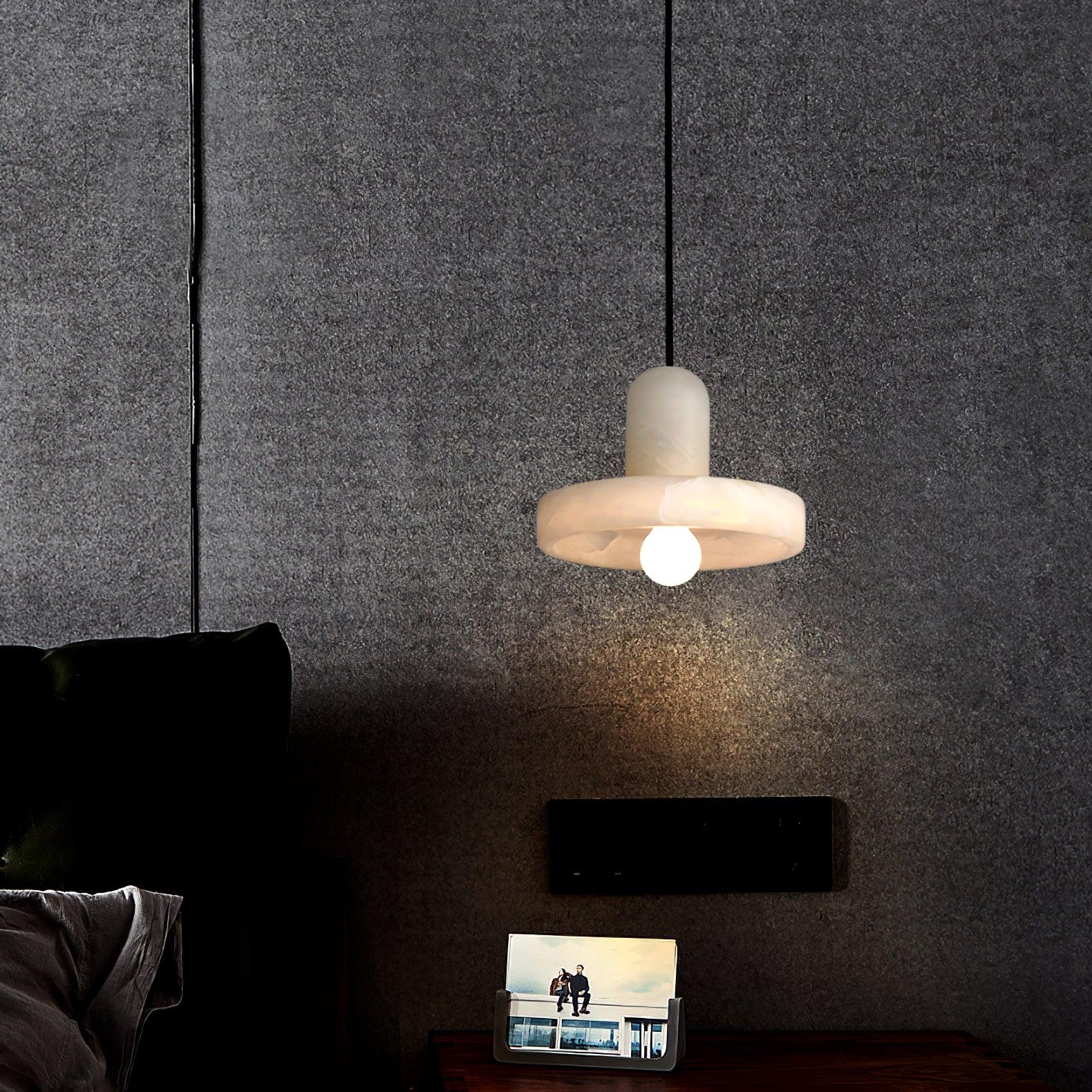 Hailie Modern Urban Alabaster Pendant Light Dining Room Bedroom