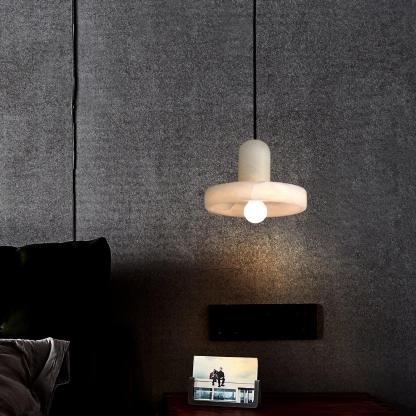 Hailie Modern Urban Alabaster Pendant Light Dining Room Bedroom