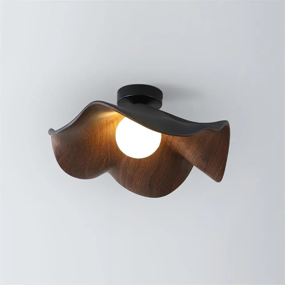 Modern Carins Ceiling Light with Wood Grain Detail