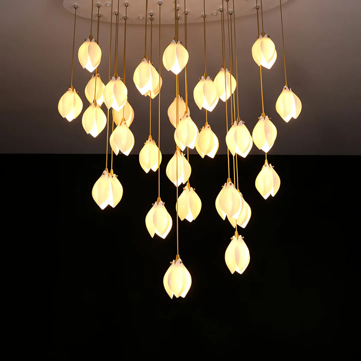 Carins Modern Flower Ceramic Pendant Light Living Room Hallway