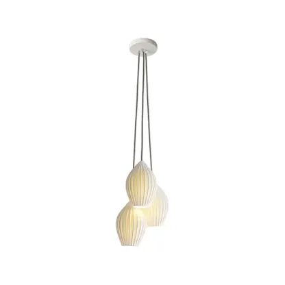 Ozawa  Modern Simplicity Ceramic Ribbed Pendant Light Bedroom