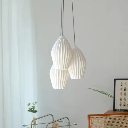 Ozawa Simplicity Ceramic Ribbed Pendant Light Bedroom