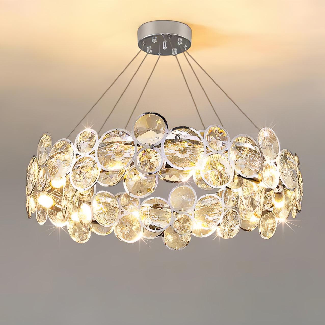 Marilyn Gorgeous Round Crystal Chandelier Dining Room Living Room
