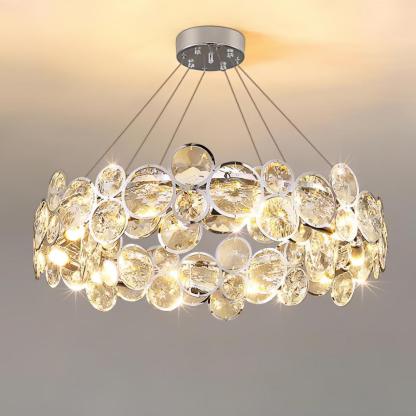 Marilyn Gorgeous Round Crystal Chandelier Dining Room Living Room