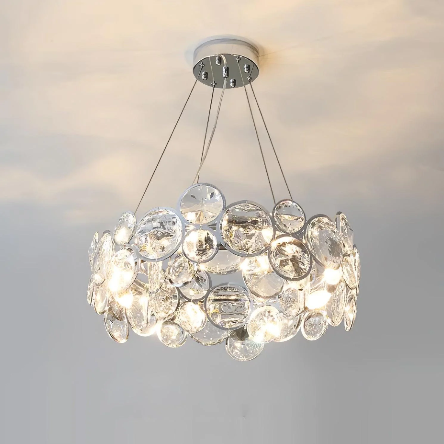 Marilyn Gorgeous Round Crystal Chandelier Dining Room Living Room