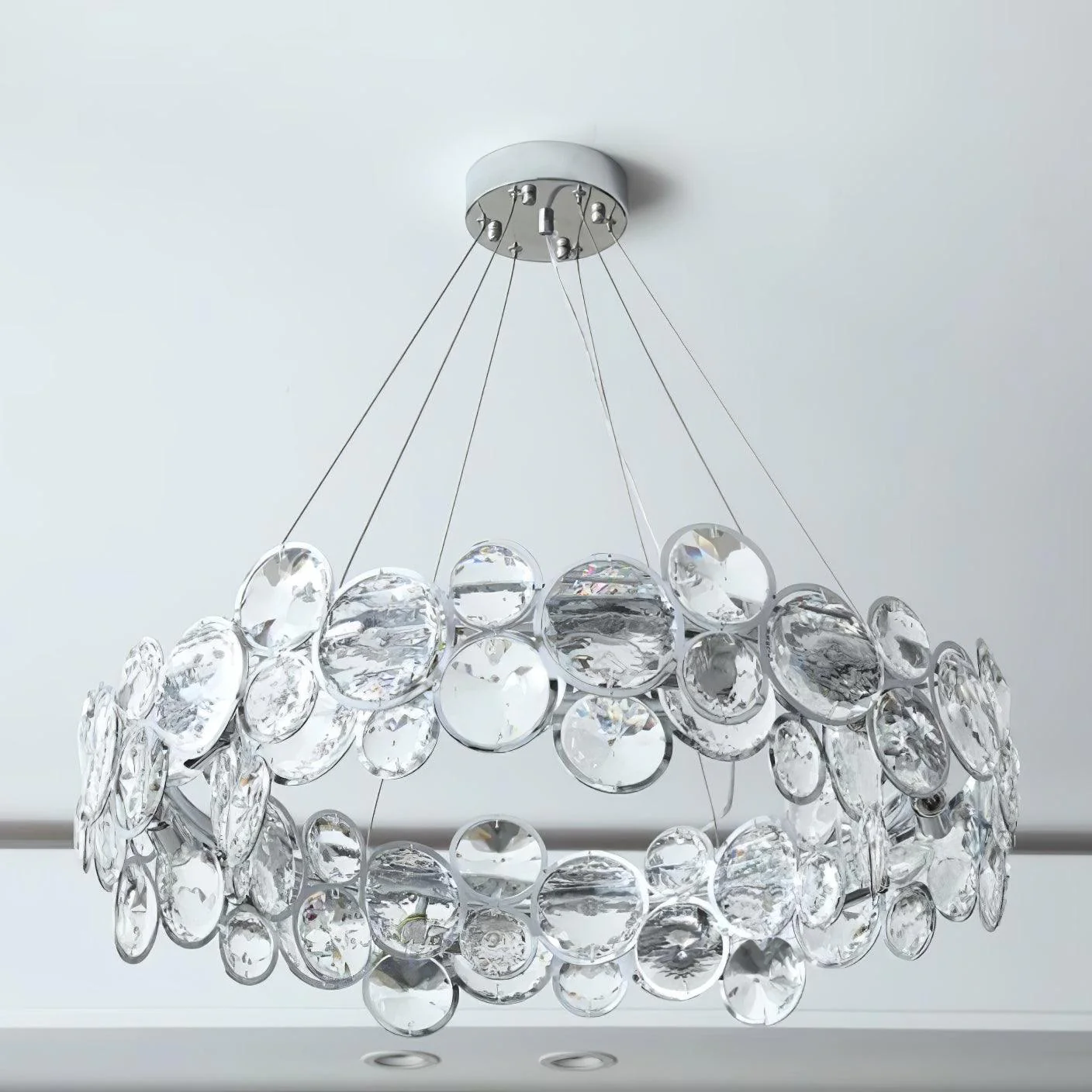 Marilyn Gorgeous Round Crystal Chandelier Dining Room Living Room