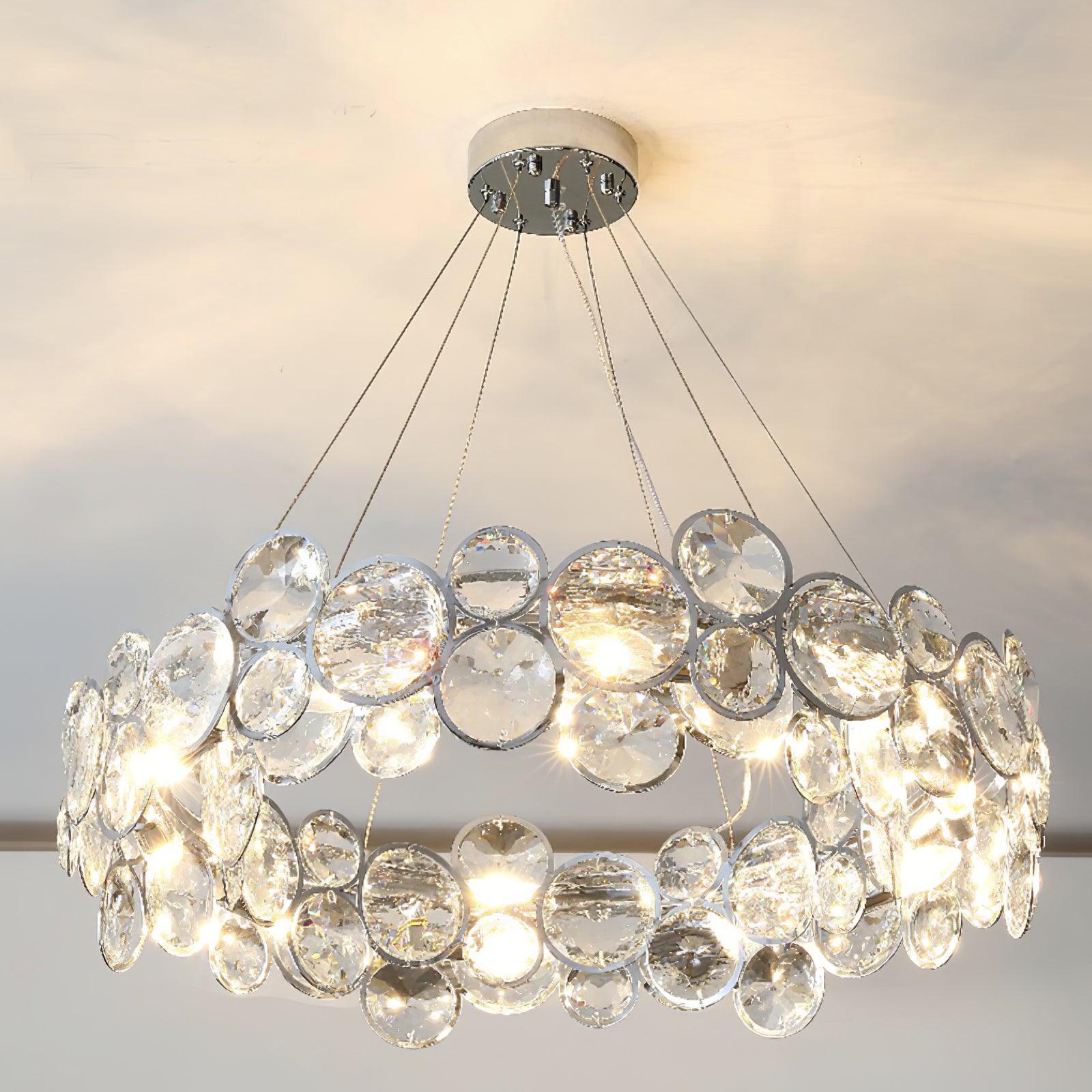 Marilyn Gorgeous Round Crystal Chandelier Dining Room Living Room