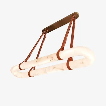 Jade Vintage Resin Leather Pendant Light Living Dining Room