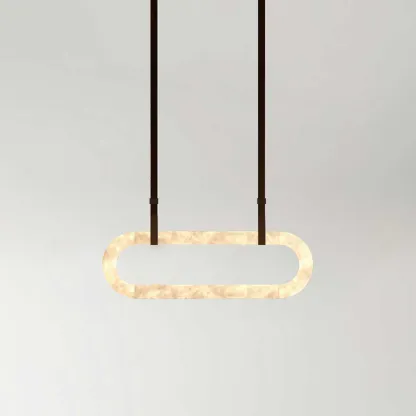 Jade Vintage Resin Leather Pendant Light Living Dining Room
