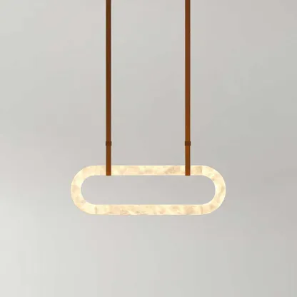 Jade Vintage Resin Leather Pendant Light Living Dining Room
