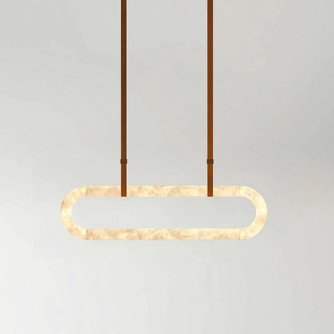 Jade Vintage Resin Leather Pendant Light Living Dining Room