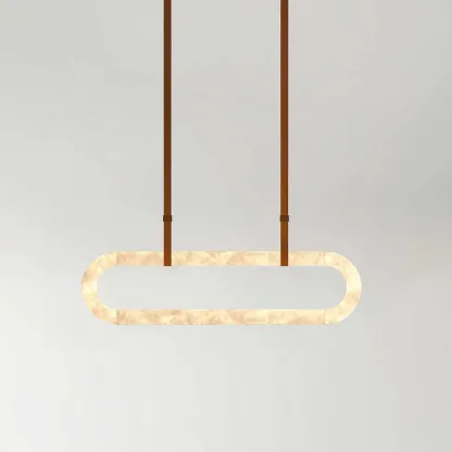 Jade Vintage Resin Leather Pendant Light Living Dining Room