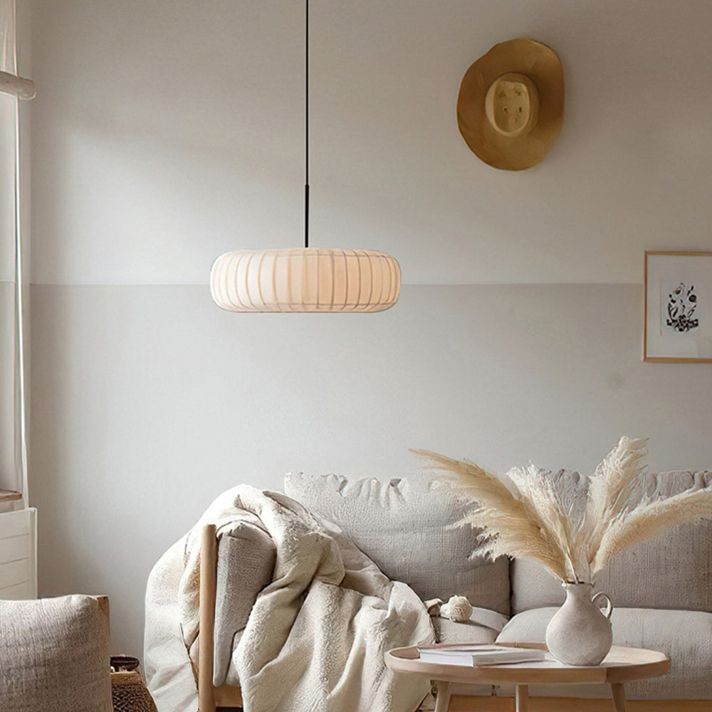 Renée Creative Round Pendant Light Fabric Living Room Dining Room Hallway