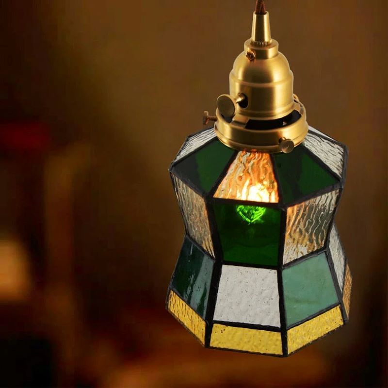 Eryn Vintage Creative Pendant Light Green Glass Living Room/Bedroom