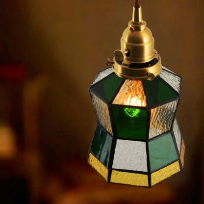 Eryn Vintage Creative Pendant Light Green Glass Living Room/Bedroom