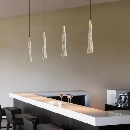 Byers Vintage Metal Wood Concrete Pendant Light Living Room Bedroom
